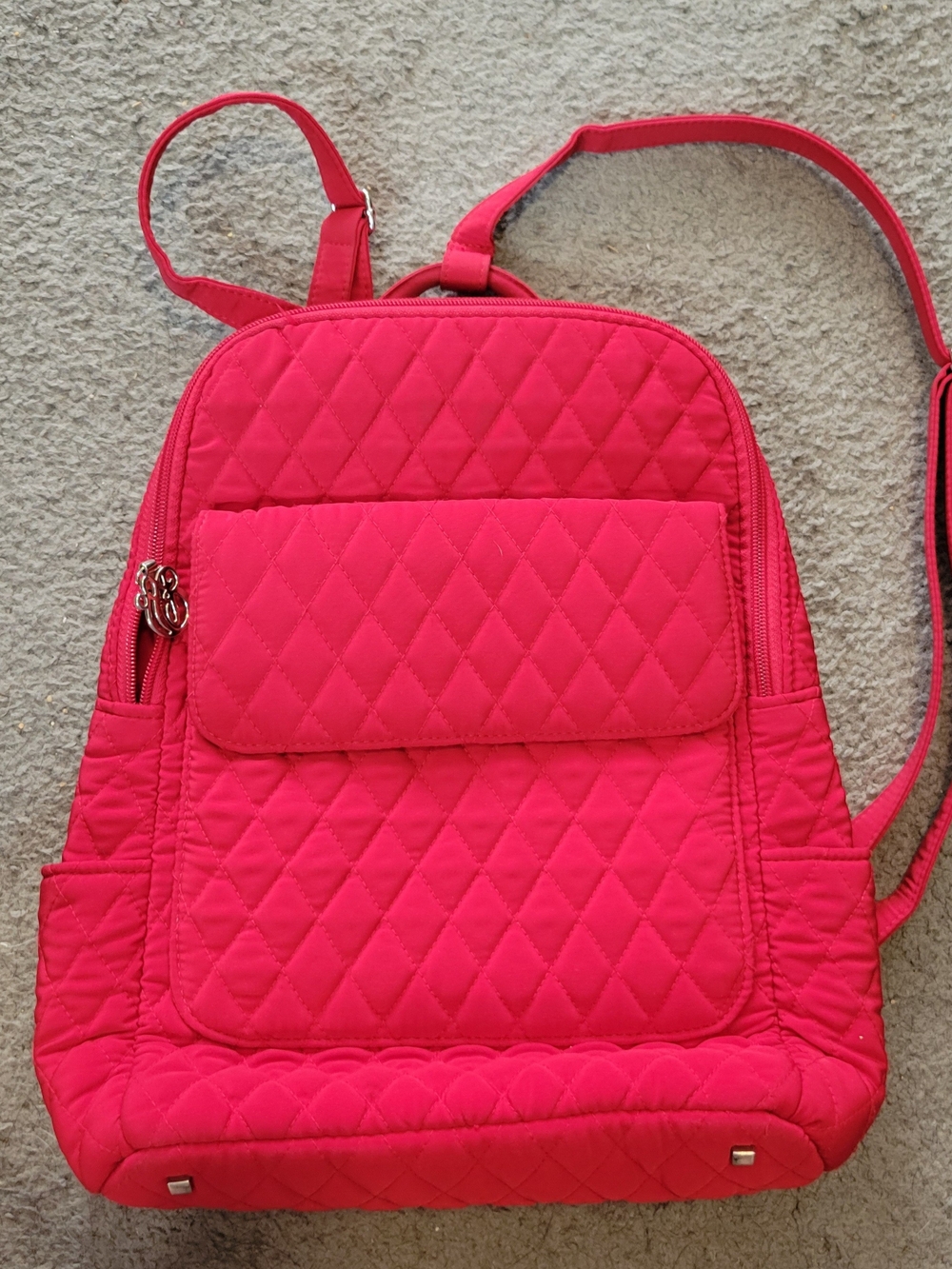 Vera Bradley Quilted Red Women's Backpack - Lightweight Everyday Bag
